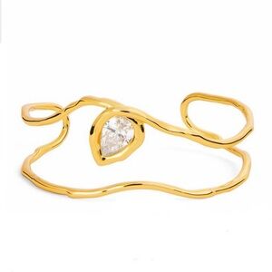 Alexis Bittar Asterales Gold Floating Cuff Bracelet